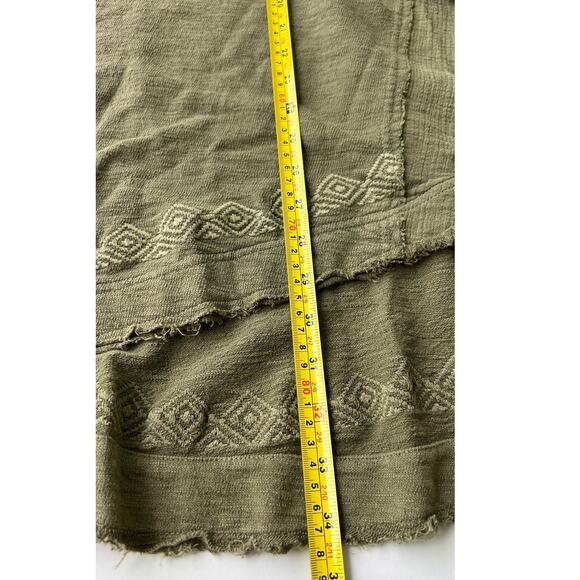 NWT Anthropology by Caite Nikola Tunic Olive Color Size XL Raw Hems - Picture 13 of 14